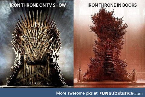 The Gigantic Iron Throne has 1000's of swords