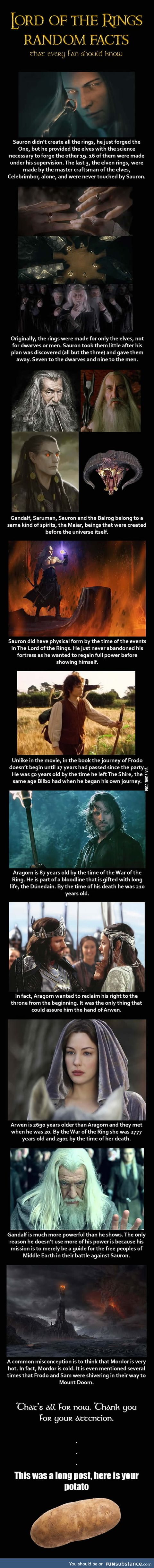 Just some random facts about LOTR