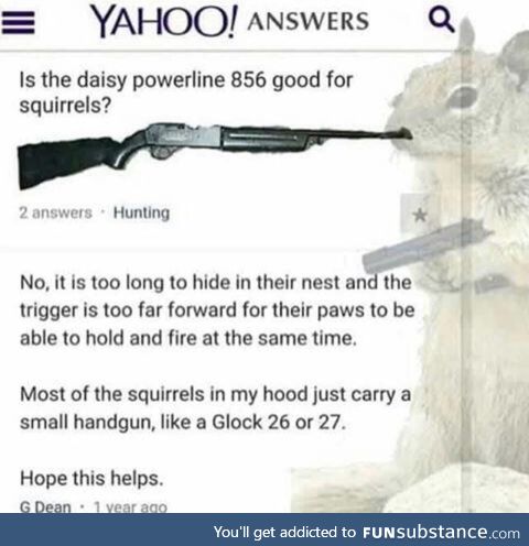Gotta go for a handgun