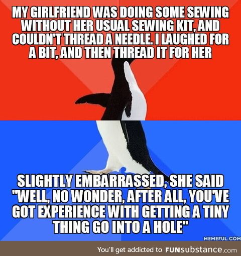 That's what you get for helping... Or for laughing. Still, I don't think I