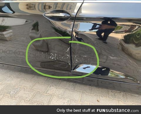 Someone hit my friend’s car and ran away but they left their plate number stamped on it