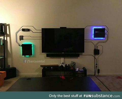 Why hide wires when you can do this
