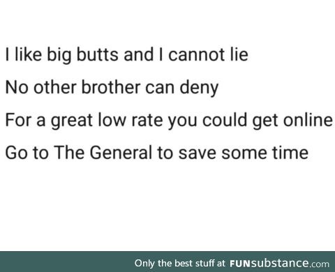 This is gonna go through my mind every time I see the commercial