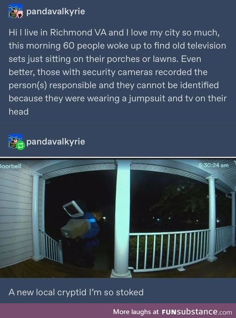 The tv repair man delivrs