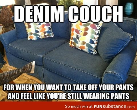 Denim couch