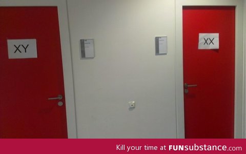The toilets at a biology institute