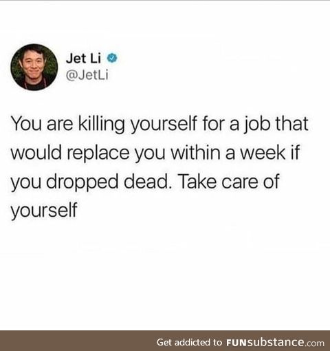 Bigger picture yall, look after yourself