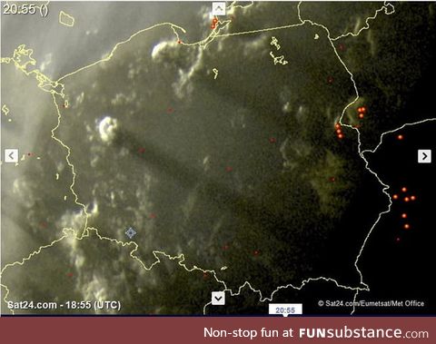 Under the right conditions, the clouds can cast shadows spanning the whole country