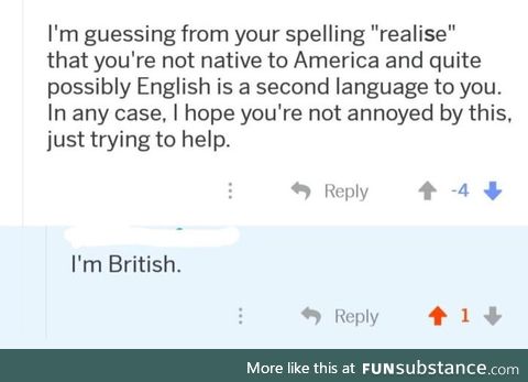 English is 100% from America