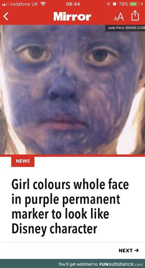 Ban purple face