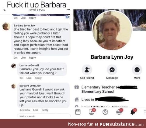 Cut throat granny