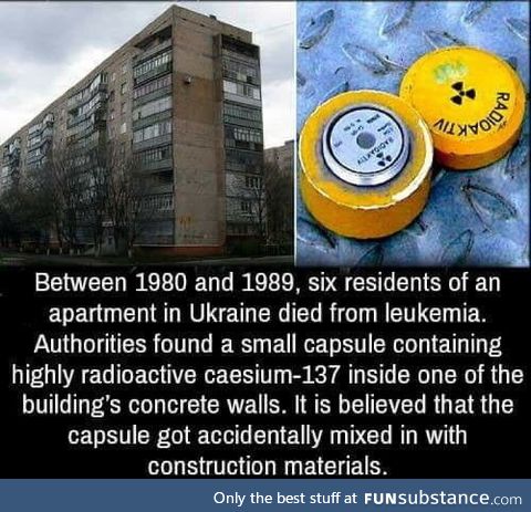 Just wanted to join in with a radiation post that doesn't have to do with Chernobyl