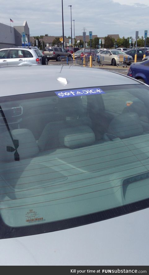My favorite spinoff of the Coexist sticker I've seen so far