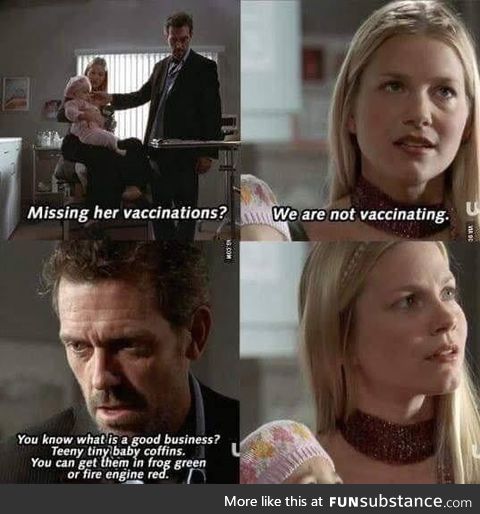 House and an anti-vaxxer