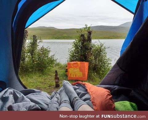 For all those who don't know: Wild camping is legal in Scotland. If you want, you