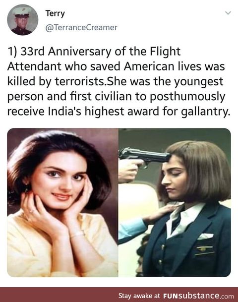 The Angel who saved 360 lives on a Pan Am flight: Neerja Bhanot