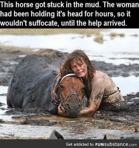 Australian women stayed for 3 hours holding its head up
