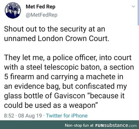 Confiscated the wrong item