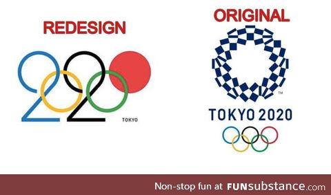 Whoever redesigned the tokyo's 2020 olympics logo is creative as f**k