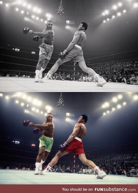 After more than 5 hours of works, I finished this Colorization of "The Fight of the