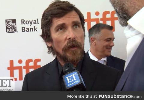 Christian Bale told an interviewer that he's excited for Joaquin Phoenix because