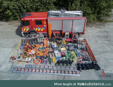 To the person that showed what is inside a fire truck, this is the dutch version