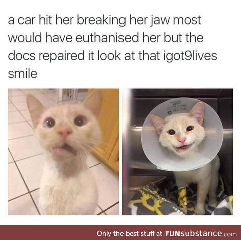 She's still kickin'! Look at that precious smile