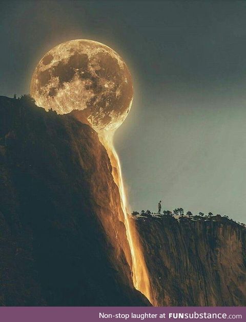 Moon appears to be melting