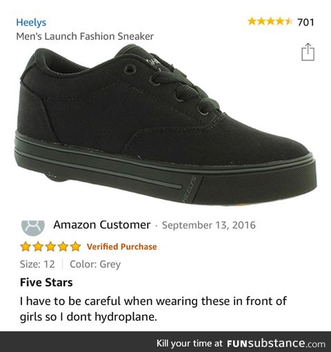 This review sold me on getting some friggin Heelys!
