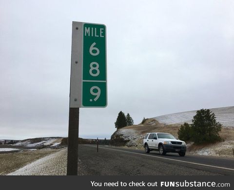 To stop theft, Washington State Department of Transportation changed the 69 miles marker