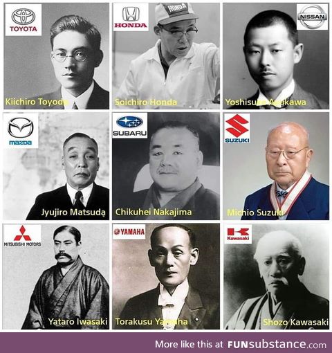 9 of the top Japanese automaker founders. Legendary