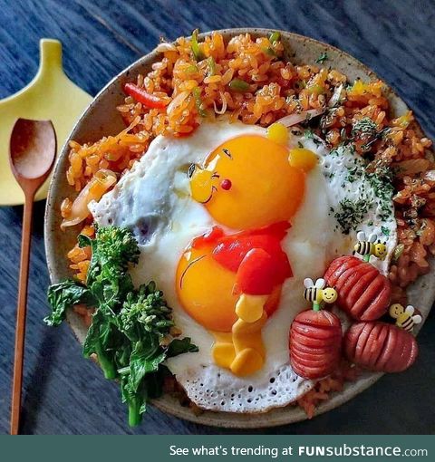 There’s Pooh in your omelette