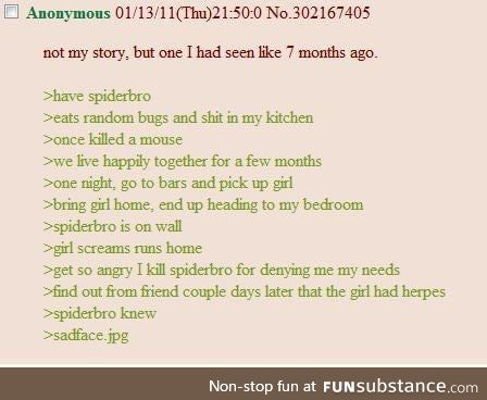 Press F for spiderbro