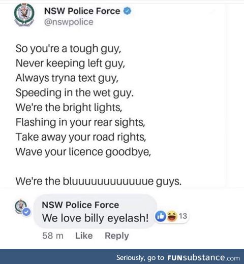Wholesome australian police