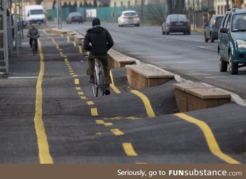 Just a Hungarian bicycle road