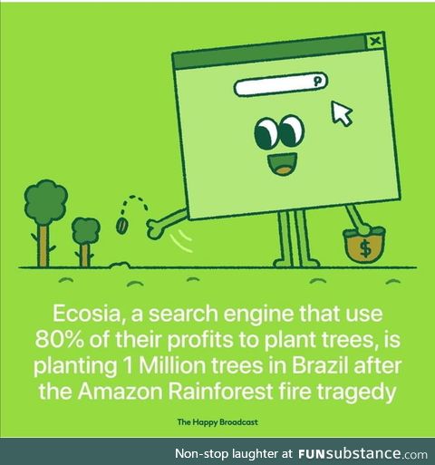 Ecosia earns money from clicks on the advertisements. Let's all ditch Google and use