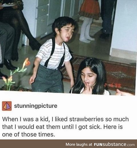 Imagine loving strawberries that much