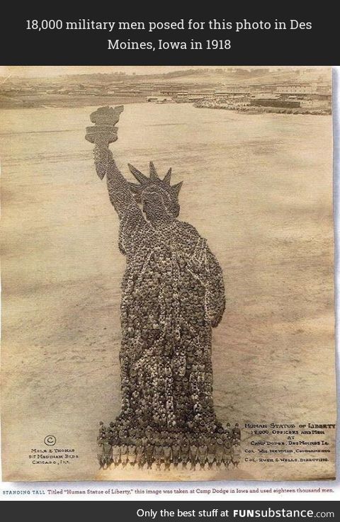 'The Human Statue of Liberty'