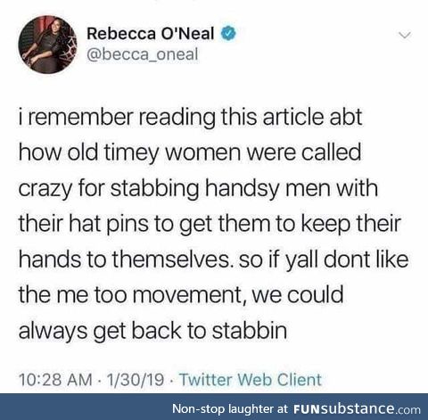 Imma practise my stabbin