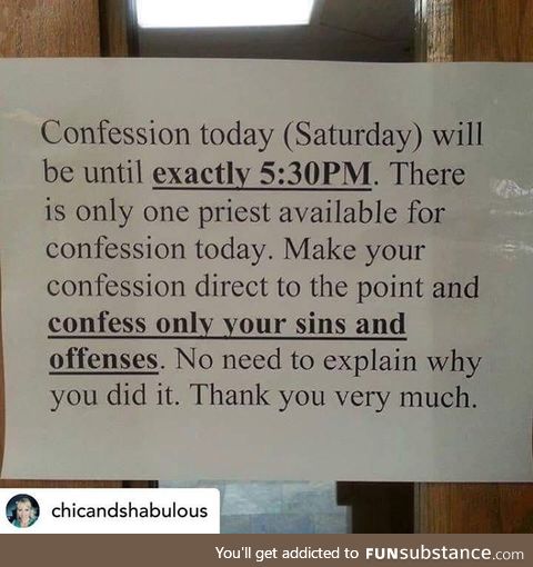 Spotted in Ireland...So many sins, so little time.