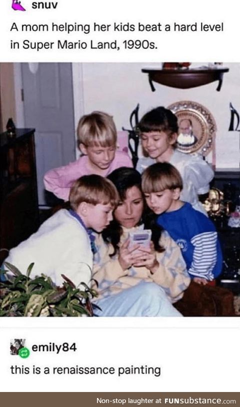Wholesome mom in 1990s