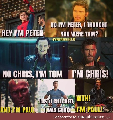 Every Tom, Chris, and Peter is named Paul