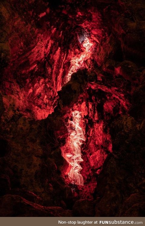 The last LED rock climbing long exposure I took turned out pretty eerie