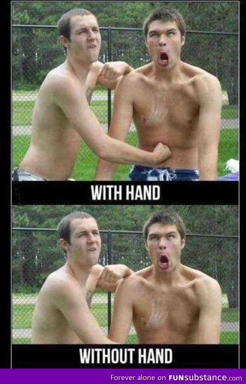 A hand makes all the difference