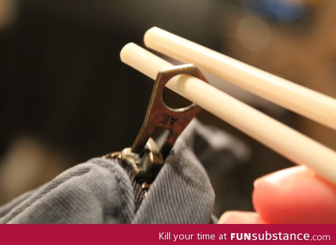 I caught a fly with chopsticks!