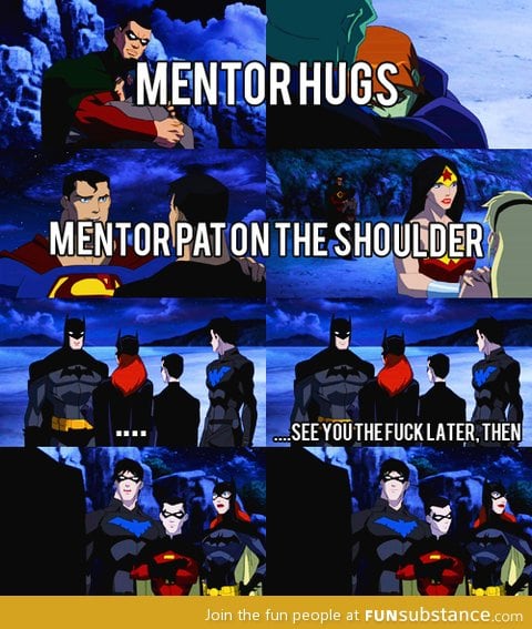 Batman doesn't do hugs