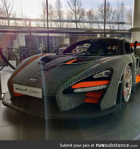 A lego mclaren made from more than 50 bricks