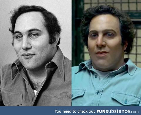 David Berkowitz and the actor playing him in the TV show, Mindhunter