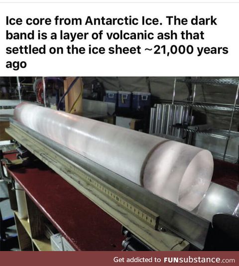 Ice core from Antarctic ice