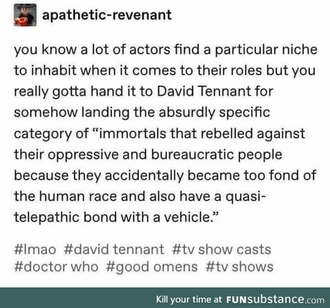 David Tenant and the Oddly Specific Niche